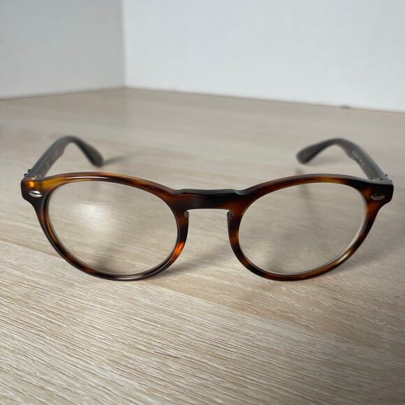 Ray-Ban RB5283 5607 Eyeglasses Brown Gray Round Frames Keyhole 49-21-145 - Picture 2 of 8